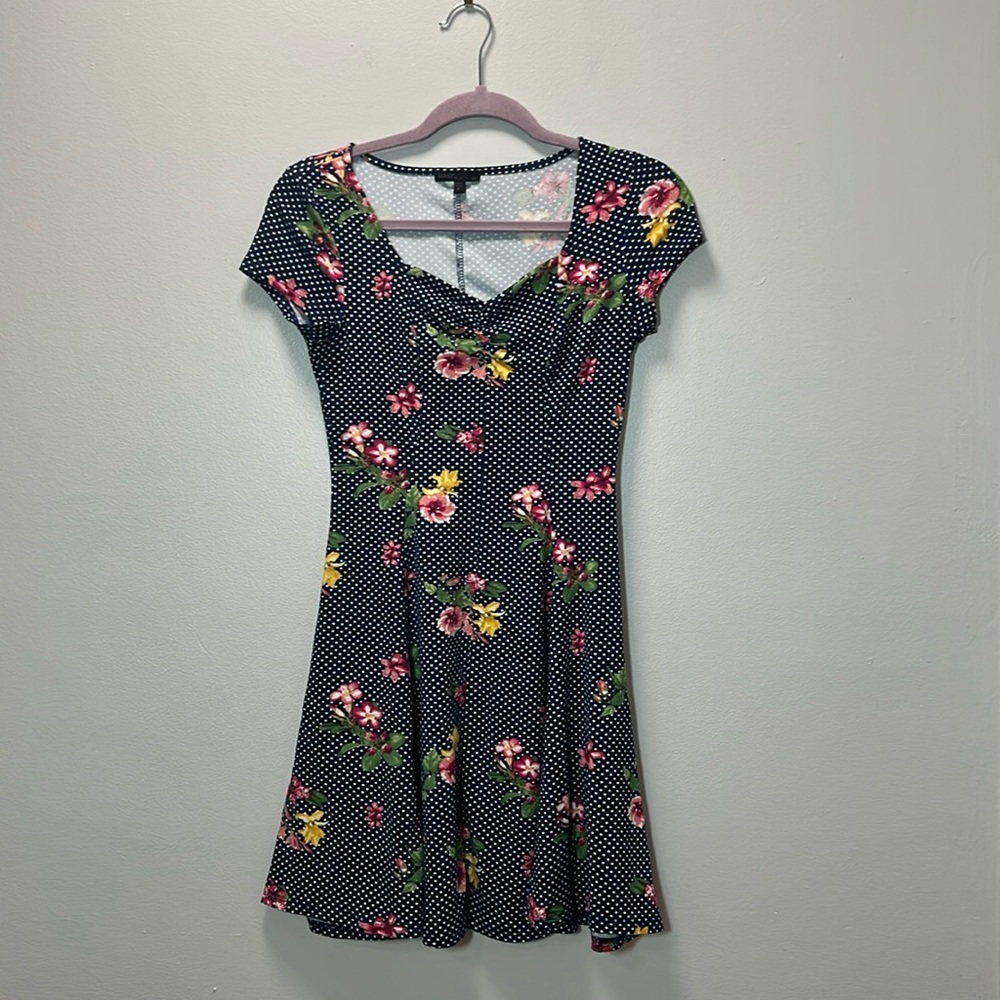 BeBop Blue Floral Mini Dress